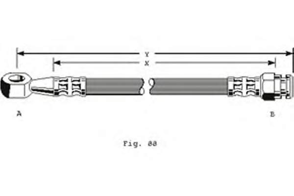 Tubo flexible de frenos trasero 19032816 Corteco