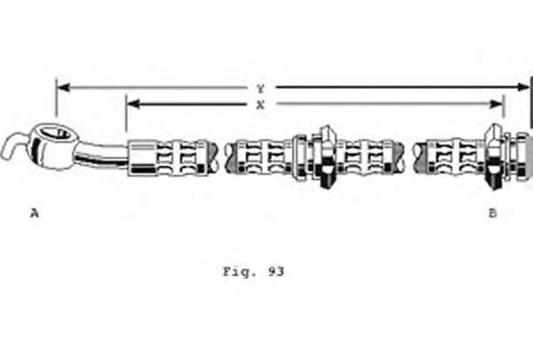 Latiguillo de freno delantero D06143980 Mazda