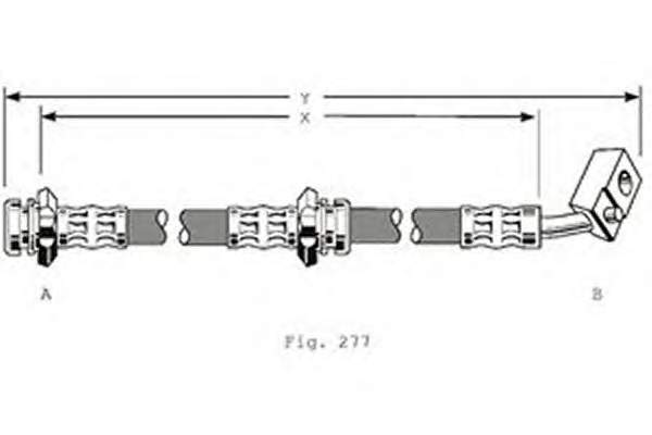 Tubo flexible de frenos FT1974 K&K