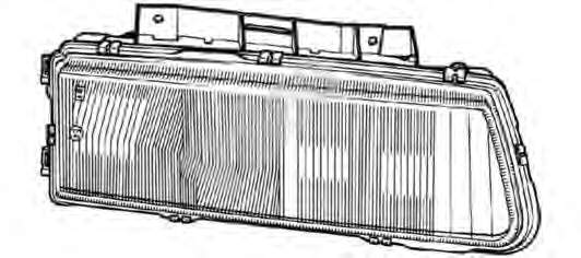 95667951 Peugeot/Citroen cristal de faro izquierdo