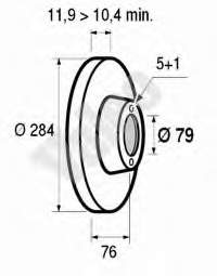 Freno de disco delantero CD6119S Bremsi