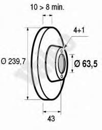 Disco de freno delantero Escort VII hatchback (1995-1998) original desde 27,13 €