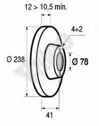 Freno de disco delantero 8448010 Brembo