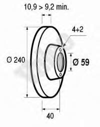 186406 VALEO disco de freno trasero