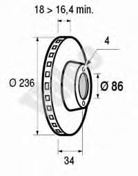 Freno de disco delantero 9670510 Brembo