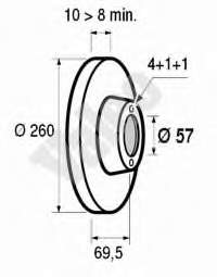 186490 VALEO disco de freno trasero