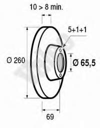 Disco de freno trasero CD6756S Bremsi