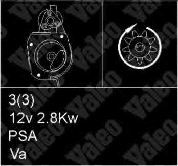 Motor de arranque 433215 VALEO