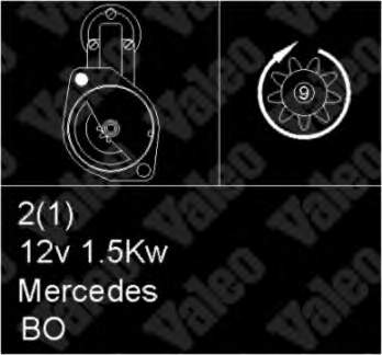 Motor de arranque A0011516801 Mercedes