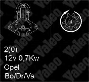 Burro de arranque  Opel 0001157030 precio, desde 92,23 EUR