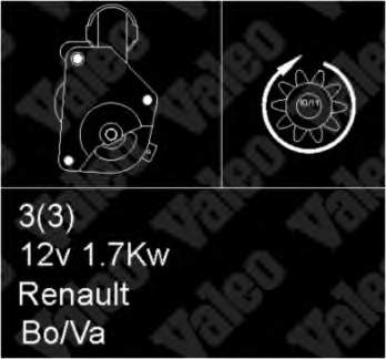 Comprar 433332 VALEO Motores de arranque