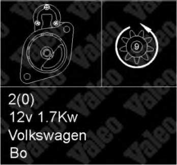 Motor de arranque 433336 VALEO