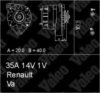 Alternador 433416 VALEO