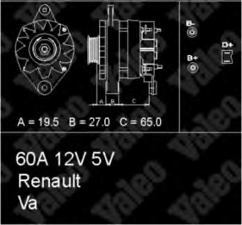 Alternador 433444 VALEO