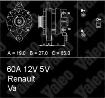 Alternador 433449 VALEO