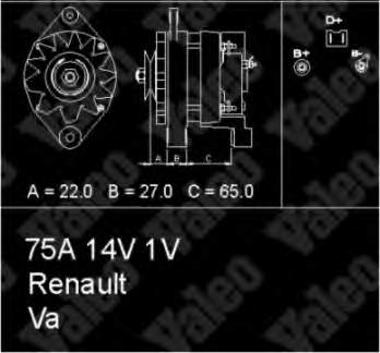 Alternador 433450 VALEO