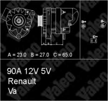 Alternador 433452 VALEO