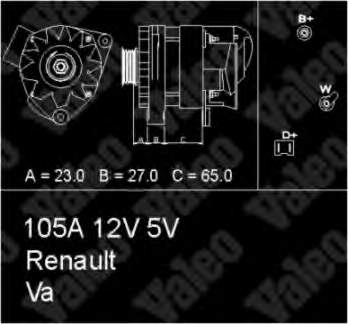 Alternador 433458 VALEO