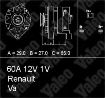 433459 VALEO Alternador de coche
