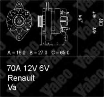 Alternador 433460 VALEO