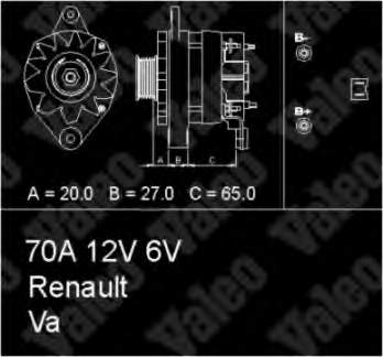 Alternador 433461 VALEO