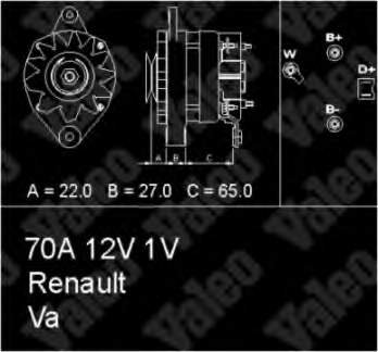 Alternador 433462 VALEO