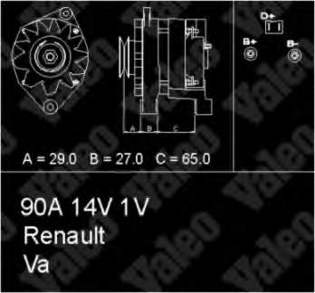 Alternador 433464 VALEO