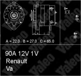 Alternador 433466 VALEO