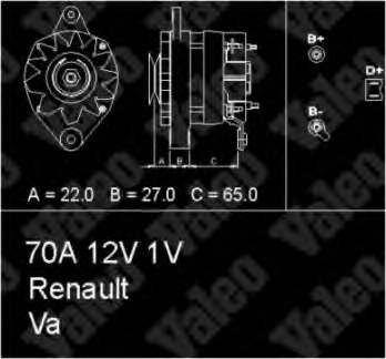 Alternador 433467 VALEO