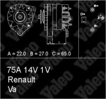 Alternador 436249 VALEO