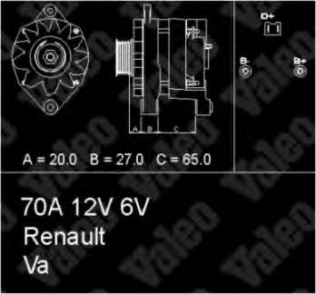 Alternador 436254 VALEO