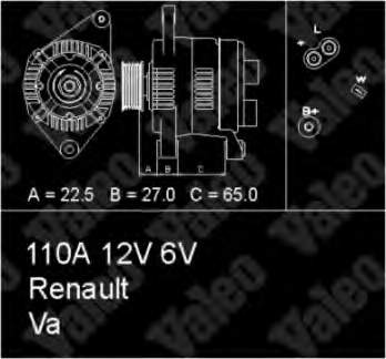 Alternador 436283 VALEO