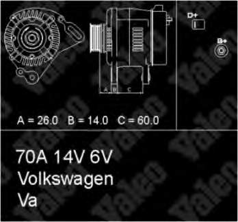 Alternador 436364 VALEO