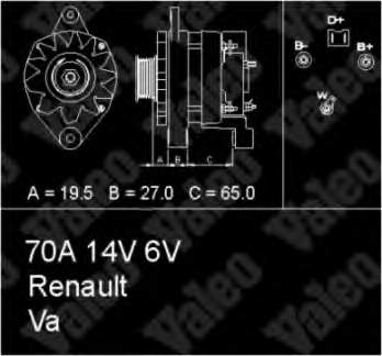 7701352045 Renault (RVI) alternador