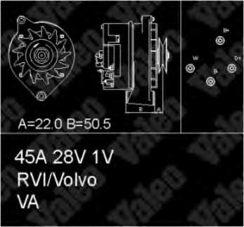 Alternador 436437 VALEO