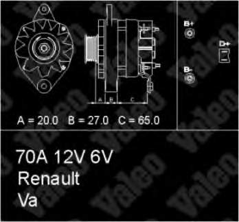 Alternador 436455 VALEO