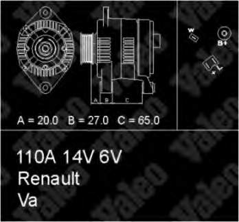 7701352115 Renault (RVI) alternador