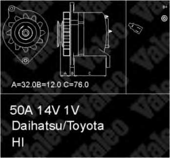 Alternador 2702061031 Toyota