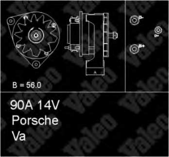 92860311401 Porsche alternador