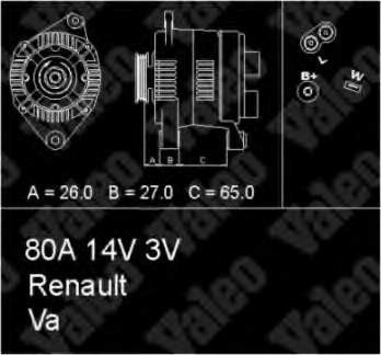 7700871033 Renault (RVI) alternador