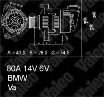 Alternador 436641 VALEO