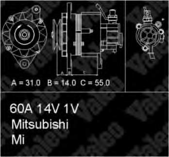 A2T49476 Mitsubishi alternador