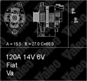 Alternador 437164 VALEO