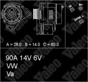 Alternador 437172 VALEO