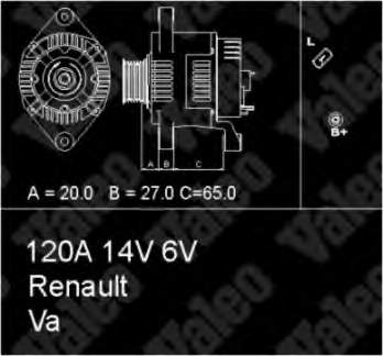 437183 VALEO Alternador de coche