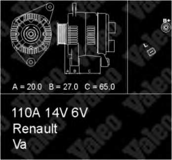 7700431942 Renault (RVI) alternador