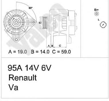 Alternador 7711135072 Renault (RVI)