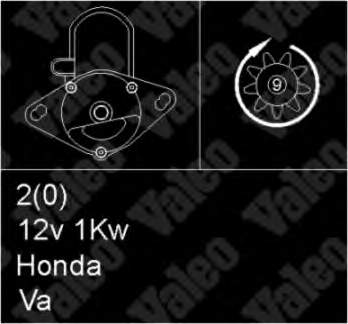 Motor de arranque 460317 VALEO