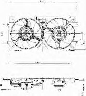 Ventilador (rodete +motor) refrigeración del motor con electromotor derecho 698359 VALEO