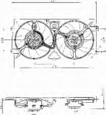 Ventilador (rodete +motor) refrigeración del motor con electromotor derecho 698360 VALEO